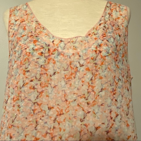 Cabi Bella Floral Tiered Tank Top Size Medium Sleeveless Chiffon Style 5032 - Picture 3 of 10